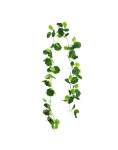 Искусственное растение Свисающая веточка 230 см цвет бело зеленый Без бренда