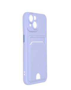 Чехол для APPLE iPhone 14 Pocket Matte Silicone с карманом Lilac NPM64071 Neypo