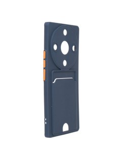 Чехол для Honor X9a Pocket Matte Silicone с карманом Dark Blue NPM59716 Neypo