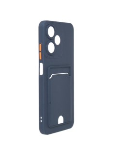 Чехол для Infinix Hot 30 Play NFC Pocket Matte Silicone с карманом Dark Blue NPM68944 Neypo