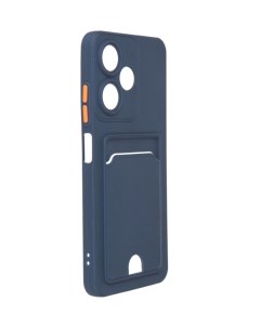 Чехол для Infinix Hot 30i Pocket Matte Silicone с карманом Dark Blue NPM62004 Neypo