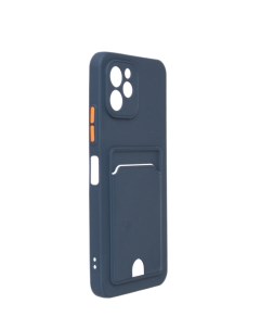 Чехол для Huawei Nova Y61 Pocket Matte Silicone с карманом Dark Blue NPM59845 Neypo