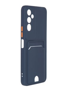 Чехол для Tecno Pova 4 Pocket Matte Silicone с карманом Dark Blue NPM57194 Neypo