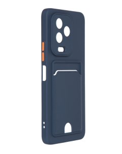 Чехол для Infinix Note 12 2023 Note 12 Pro Pocket Matte Silicone с карманом Dark Blue NPM66713 Neypo