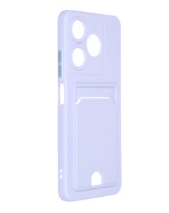 Чехол для Tecno Spark 10 10C Pocket Matte Silicone с карманом Lilac NPM65600 Neypo