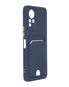 Чехол для Infinix Note 12 NFC Pocket Matte Silicone с карманом Dark Blue NPM58558 Neypo