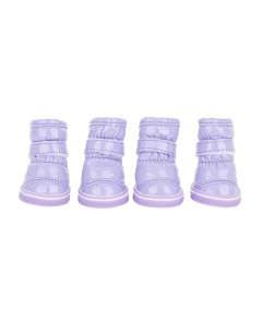 Ботинки дутики для собак L фиолетовый унисекс Petmax