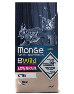 Bwild Cat Low Grain Kitten низкозерновой корм котят Гусь 1 5 кг Monge