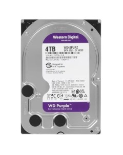 Внутренний жесткий диск 3 5 4Tb WD43PURZ 256Mb 5400rpm SATA3 Purple Western digital