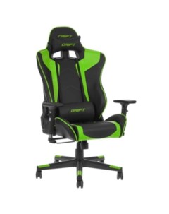 Кресло для геймера DR300 PU Leather black green Drift
