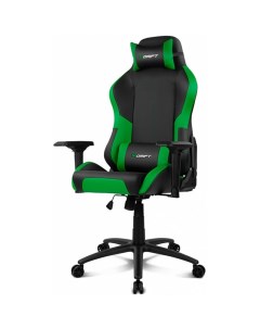 Кресло для геймера DR250 PU Leather black green Drift