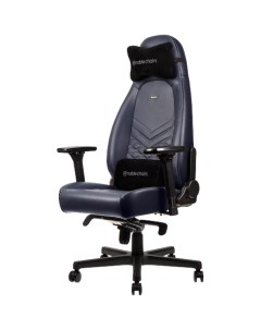 Кресло для геймера ICON Real Leather темно синее Noblechairs