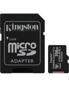 Карта памяти Micro SecureDigital 256Gb Canvas Select Plus SDXC class 10 UHS I SDCS2 256GB SD adapter Kingston