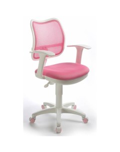 Кресло для офиса Бюрократ CH W797 PK TW 13A спинка сетка розовый сиденье розовый TW 13A колеса белый Buro