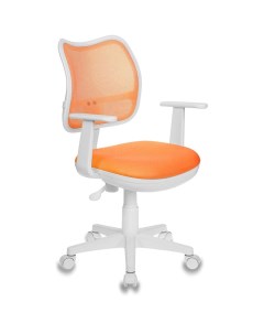 Кресло Бюрократ Ch W797 OR TW 96 1 белый пластик спинка оранжевая сетка сиденье оранжевый TW 96 1 Buro