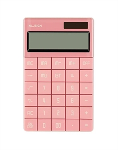 Калькулятор Nusign ENS041pink розовый 12-разр. Deli