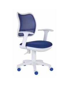 Кресло для офиса Бюрократ CH W797 BL TW 10 спинка сетка синий сиденье синий TW 10 колеса белый синий Buro