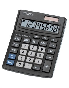 Калькулятор CMB801BK черный 8 разр Citizen