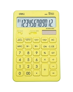 Калькулятор Touch EM01551 желтый 12-разр. Deli