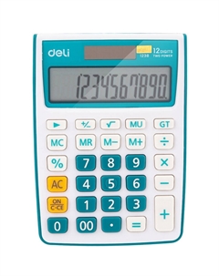 Калькулятор E1238/BLUE синий 12-разр. Deli