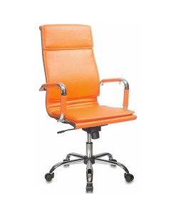 Кресло руководителя Бюрократ CH 993 orange оранжевый искусственная кожа крестовина хромированная Buro