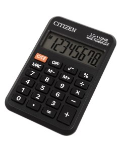 Калькулятор LC 110NR черный 8 разр Citizen