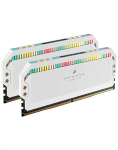 Модуль памяти DIMM 32Gb 2х16Gb DDR5 PC49600 6200MHz Dominator Platinum RGB White CMT32GX5M2X6200C36W Corsair
