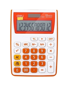 Калькулятор E1122/OR оранжевый 12-разр. Deli