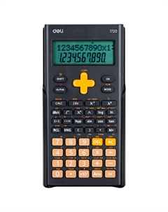 Калькулятор E1720-black черный 10+2-разр. Deli