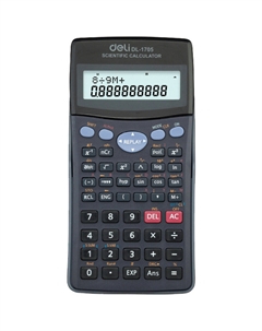 Калькулятор E1705 черный 10+2-разр. Deli