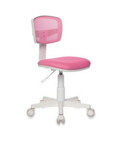 Кресло детское Бюрократ CH W299 PK TW 13A спинка сетка розовый TW 06A TW 13A пластик белый Buro