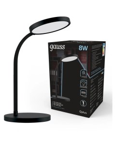 Настольный LED светильник Qplus GTL503 8W 500lm 4000K черный диммируемый USB LED Gauss