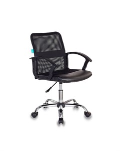 Кресло для офиса Бюрократ CH 590SL BLACK спинка сетка черный сиденье черный искусственная кожа крест Buro