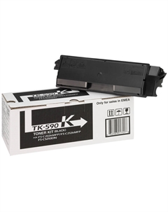 Картридж TK-590K Black для FS-C2026MFP/C2126mfp/C2526MFP/C2626MFP/C5250DN (7000стр) Kyocera