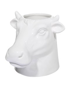 Подставка для кухонных принадлежностей 15 см керамика белая Корова Polar bull Kuchenland