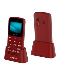 Телефон B100ds wine red Maxvi