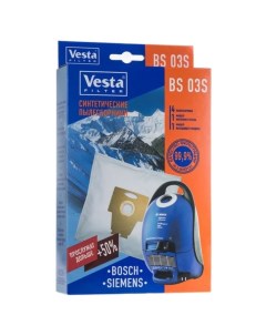 Мешок для пылесоса BS 03S синтетический 4 шт 2 фильтра Vesta filter