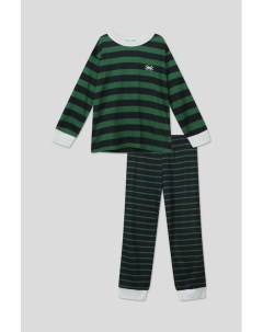 Пижама из смеси вискозы и хлопка Benetton undercolors