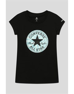 Хлопковая футболка с логотипом бренда Converse