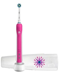 Зубная щетка электрическая Oral B Pro 750 Pink D16 513 UX Cross Action футляр розовый Braun
