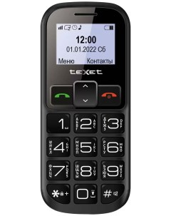 Мобильный телефон TM В322 черный красный Texet