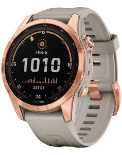 Спортивные часы Fenix 7S Solar Rose Gold цвет ремешка песочный 010 02539 11 Garmin