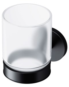 Стеклянный стакан с настенным держателем X Joy A85A34322 черный Am.pm.