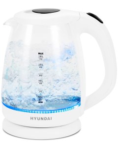 Чайник электрический HYK G2001 1 8 л 2200 Вт белый серый стекло Hyundai