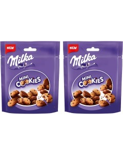 Печенье Milka Mini cookies с кусочками молочного шоколада 100г упаковка 2 шт Mondelez