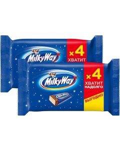 Шоколадный батончик Milky Way 104г упаковка 2 шт Mars