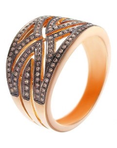 Кольцо с 124 бриллиантами из красного золота Джей ви