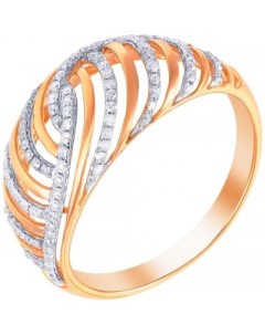 Кольцо с 104 бриллиантами из красного золота Джей ви