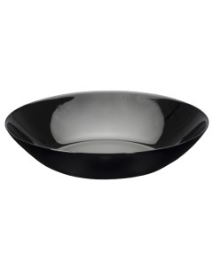 Тарелка Лили черный 20см суповая глубокая стекло Luminarc