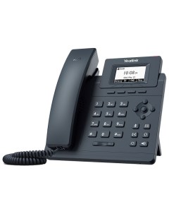 VoIP телефон SIP T30P 1 SIP аккаунт монохромный дисплей PoE черный SIP T30P Yealink